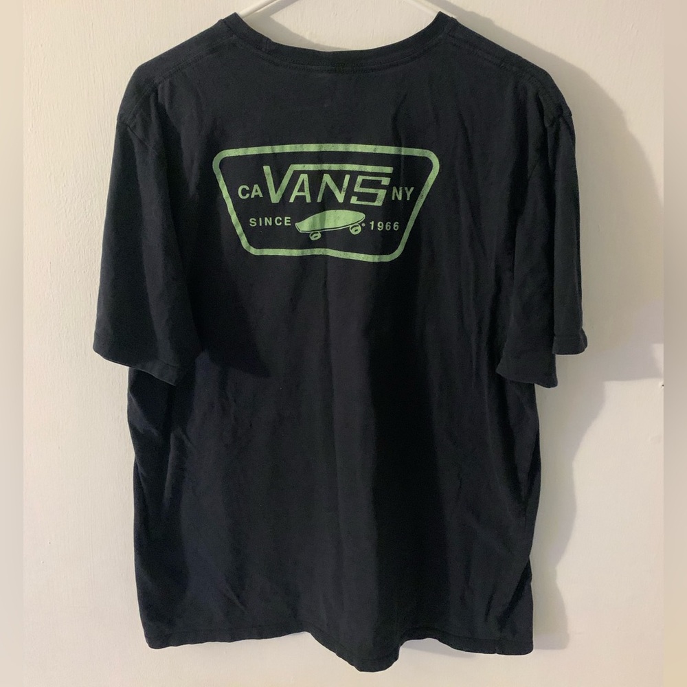 Vans Men’s Short Sleeve Tee Shirt XL EXTRA LARGE Green Black Logo Cotton - Picture 2 of 8